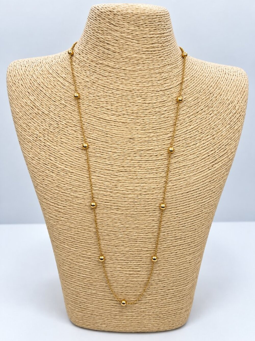 Premier Designs Gold Tone Long Beaded Station Necklace